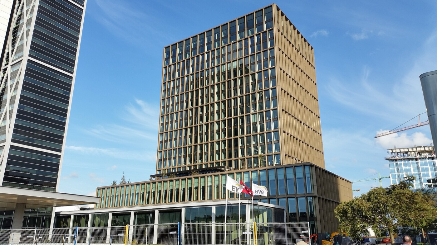 Vivaldi building, the headquarters of the European Medicines Agency, shortly before completion